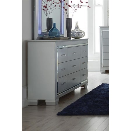 Made4Mattress Allura Collection Dresser - Silver MA3525861
